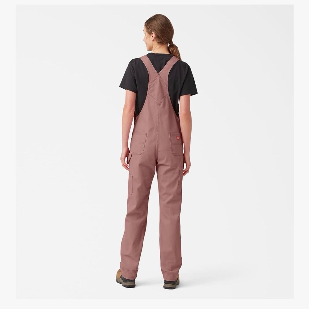 Women's Dickies Relaxed Fit Bib Overall rinsed ash rose pink - Picture 2 of 6